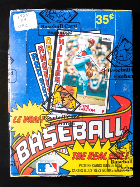1984 O-Pee-Chee Baseball Wax Box (36 Unopened Packs) - BBCE Certified - Don Mattingly Rookie Card Year Plus Ryan, Ripken Jr, Sandberg, Boggs and More