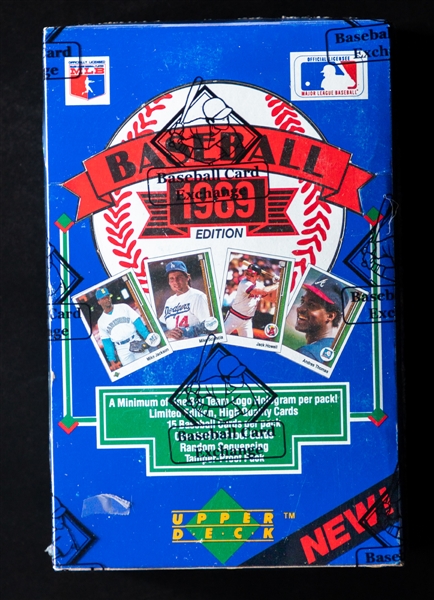 1989 Upper Deck Baseball Low Series Wax Box (36 Unopened Packs) - BBCE Certified - Ken Griffey Jr. Rookie Card Year!