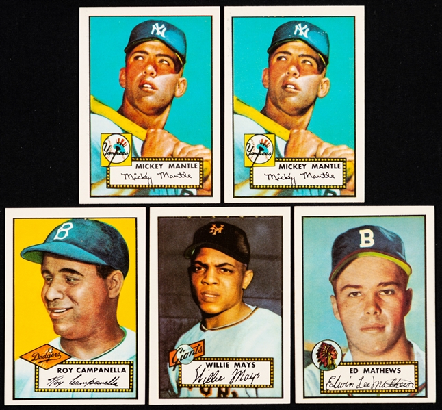 1952 Topps Baseball Complete 407-Card Reprint Set in Original Box - Includes Extra Mickey Mantle Reprint Rookie Card