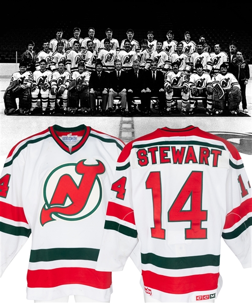 New Jersey Devils Circa-1986 Worn Jersey Attributed To Multiple Players with Team LOA - ADDENDUM