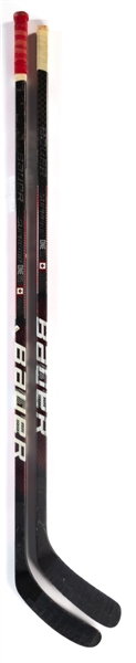 Jeff Carter and Mike Richards 2009 Team Canada Orientation Camp Bauer Supreme Game-Used Stick Collection of 2