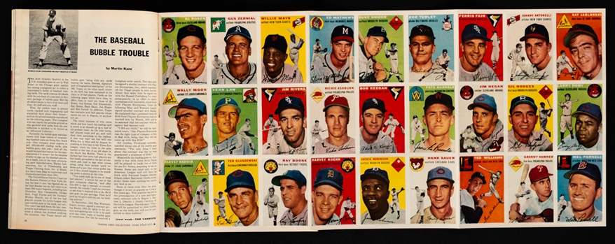 1954 Sports Illustrated First Issue with Baseball Cards Insert, Folder and COA 