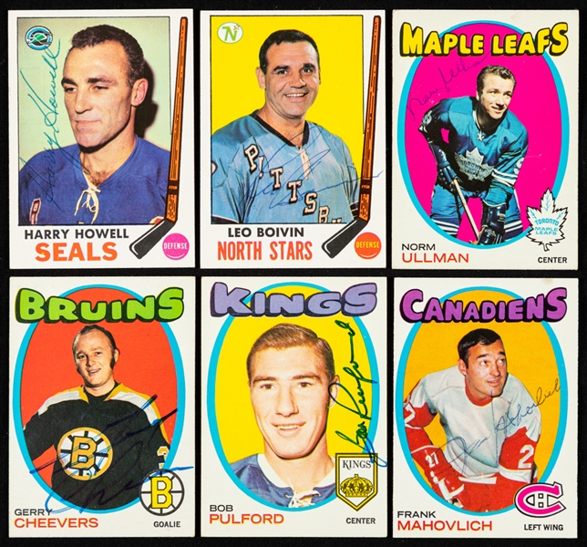 Late-1960s/Early-1970s Topps Hockey Signed Hockey Cards (120+) Including Howell, Boivin, Ullman, Cheevers, Pulford, F. Mahovlich, Dionne, Park, Quinn, Perreault and Numerous HOFers/Deceased Players