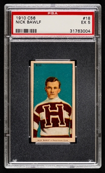 1910-11 Imperial Tobacco C56 Hockey Card #18 Nick Bawlf Rookie - Graded PSA 5