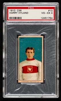 1910-11 Imperial Tobacco C56 Hockey Card #10 HOFer Harry Hyland Rookie - Graded PSA 4