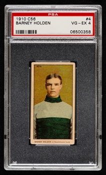 1910-11 Imperial Tobacco C56 Hockey Card #4 Barney Holden Rookie - Graded PSA 4
