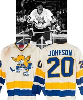 Jim Johnsons 1974-75 WHA Minnesota Fighting Saints Game-Worn Jersey 