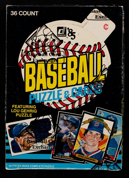 1985 Donruss Baseball Wax Box (36 Unopened Packs) - BBCE Certified - Kirby Puckett and Roger Clemens Rookie Card Year!