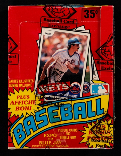 1985 O-Pee-Chee Baseball Wax Box (36 Unopened Packs) - BBCE Certified Tape Intact - Kirby Puckett Rookie Card Year Plus Ripken Jr., Ryan, Sandberg, Boggs, Gwynn and Others
