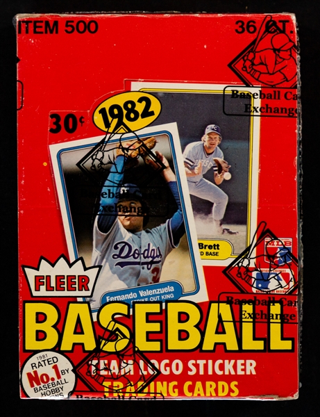 1982 Fleer Baseball Wax Box (36 Unopened Packs) - BBCE Certified - Cal Ripken Jr. Rookie Card Year!