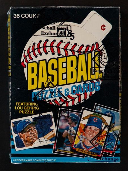 1985 Donruss Baseball Wax Box (36 Unopened Packs) - BBCE Certified - Kirby Puckett and Roger Clemens Rookie Card Year!