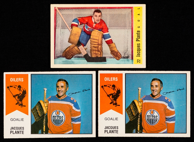 1958-59 to 1975-76 Parkhurst and O-Pee-Chee Hockey Cards of HOFer Jacques Plante (7)