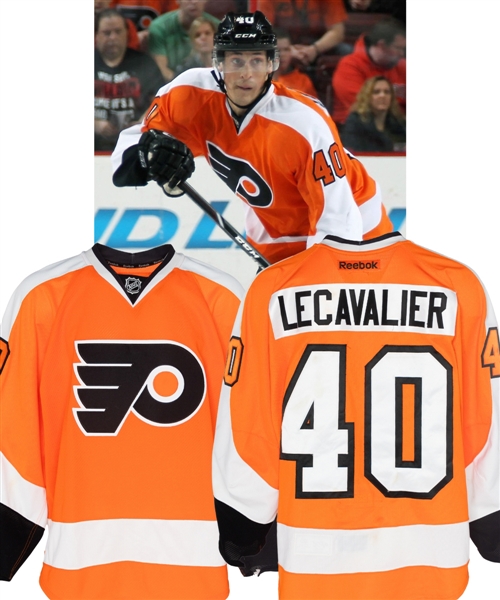 Vincent Lecavaliers 2013-14 Philadelphia Flyers Game-Worn Jersey with LOA - Photo-Matched!
