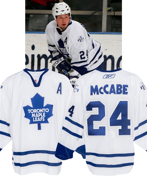 Bryan McCabes 2006-07 Toronto Maple Leafs Game-Worn Alternate Captains Jersey with LOA