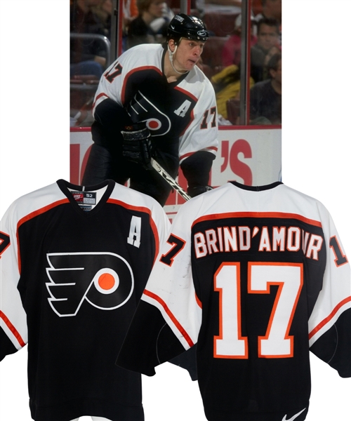 Rod BrindAmours 1997-98 Philadelphia Flyers Game-Worn Alternate Captains Third Jersey with LOA - Photo-Matched!