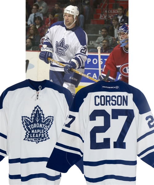 Shayne Corsons 2002-03 Toronto Maple Leafs Game-Worn Third Jersey with LOA