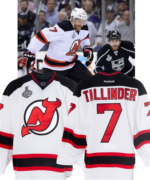 Henrik Tallinders 2011-12 New Jersey Devils Stanley Cup Finals Game-Worn Jersey with LOA - 2012 Stanley Cup Finals Patch!