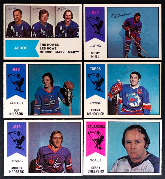 1974-75 O-Pee-Chee Hockey WHA Near Set and 1975-76 O-Pee-Chee Hockey WHA Complete Set 