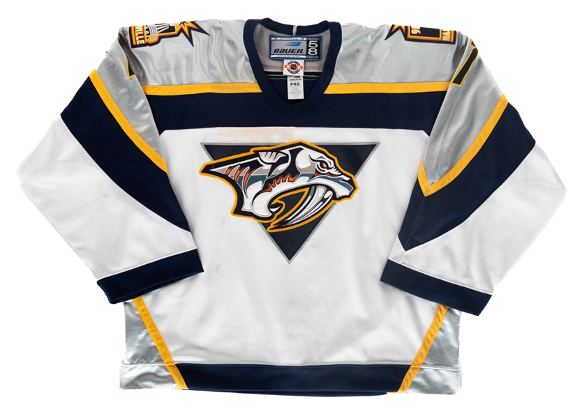 Mike Dunhams 1998-99 Nashville Predators Game-Worn Inaugural Season Jersey