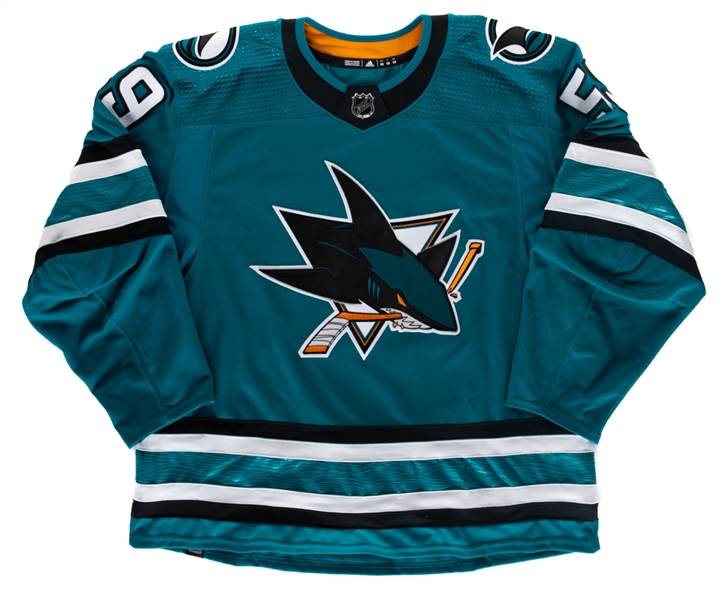 Nick Ciceks 2022-23 San Jose Sharks Game-Worn Jersey with Team COA 