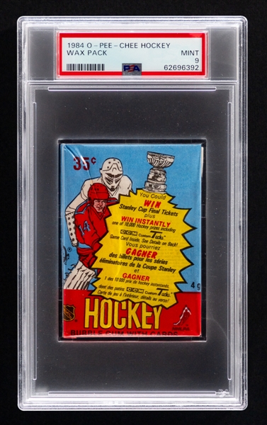1984-85 O-Pee-Chee Hockey Wax Pack - Graded PSA MINT 9 - Steve Yzerman Rookie Card Year