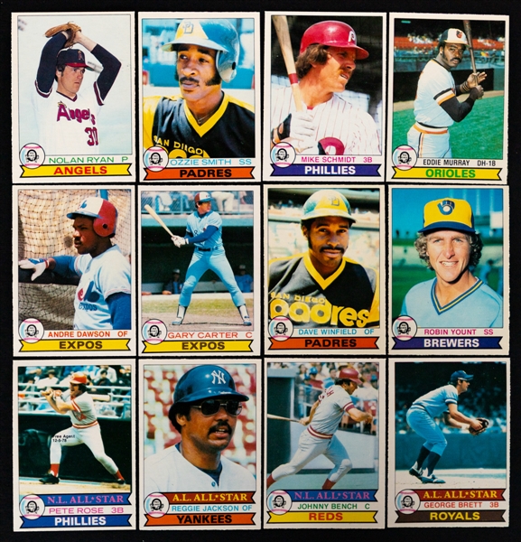 1979, 1980 and 1981 O-Pee-Chee Baseball Complete 374-Card Sets (3)