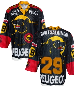 Reijo Ruotsalainens 1994-95 NDA SC Bern Game-Worn Jersey From His Personal Collection with His Signed LOA