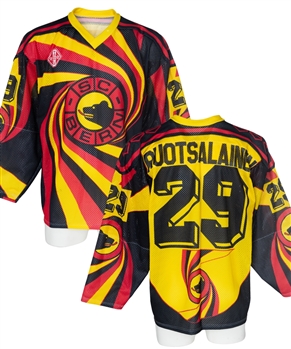 Reijo Ruotsalainens 1992 IIHF European Cup SC Bern Game-Worn Jersey From His Personal Collection with His Signed LOA