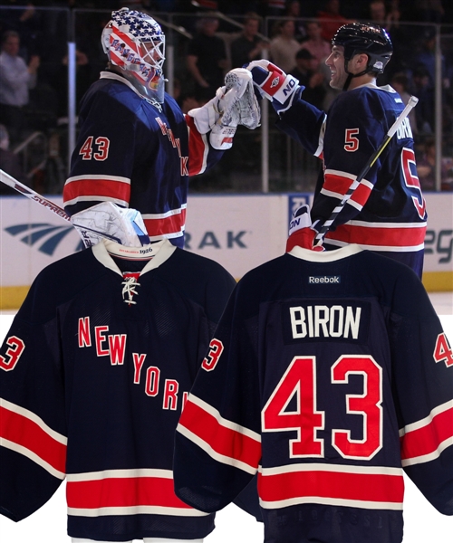 Martin Birons 2011-12 New York Rangers “Heritage” Game-Worn Jersey with Steiner LOA