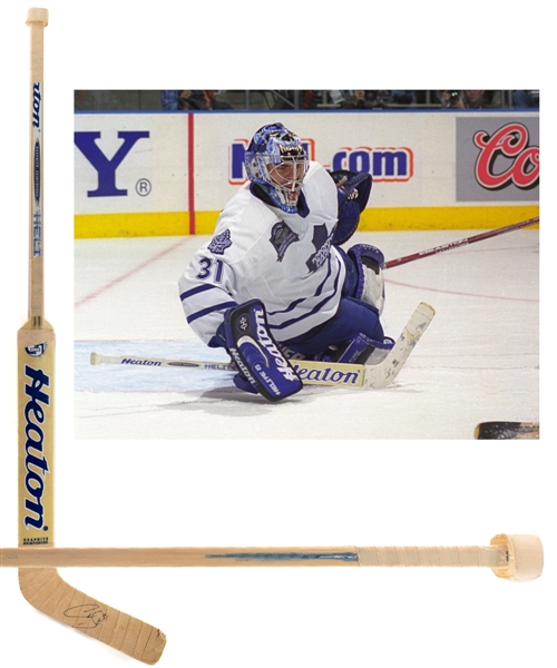 Curtis Josephs Late-1990s Toronto Maple Leafs Signed Heaton Helite-5 Game-Used Stick