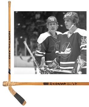 Anders Hedbergs Mid-to-Late-1970s WHA Winnipeg Jets Game-Used Stick with Great Provenance