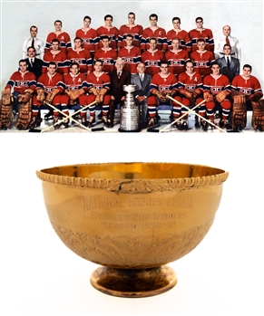 Bernard "Boom Boom" Geoffrions 1952-53 Montreal Canadiens Stanley Cup Championship Trophy