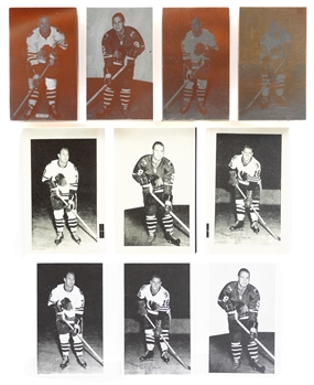 1950s J. D. McCarthy Bobby Hull Postcard Printing Block Collection of 4