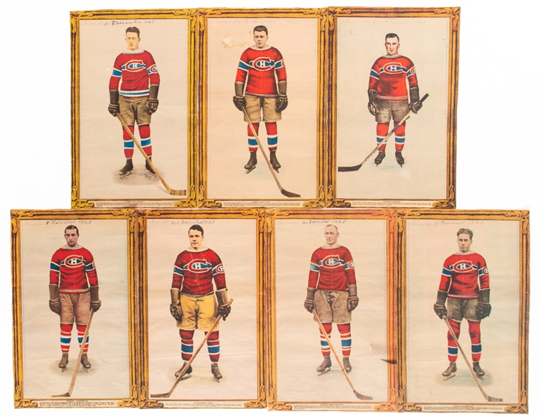 1927 and 1928 Montreal Canadiens "La Presse" Hockey Pictures (7)
