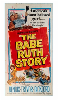 The Babe Ruth Story 1948 Three Sheet Movie Poster (41" x 80")