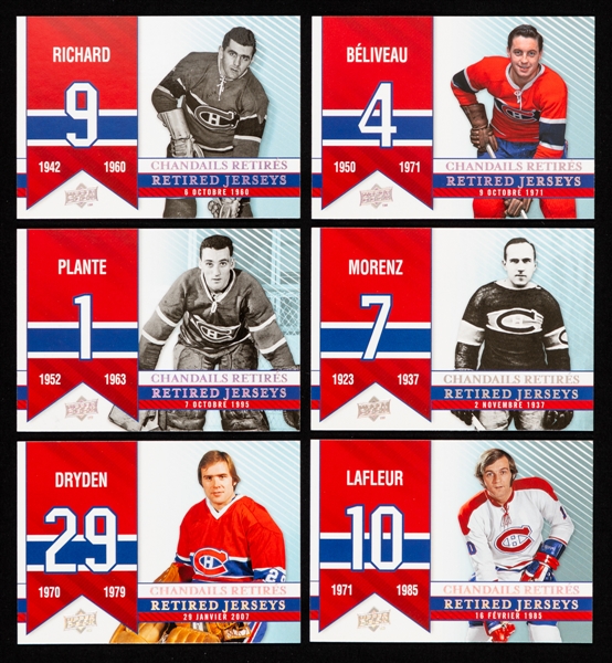 2008-09 Upper Deck Montreal Canadiens Centennial Complete 300-Card Set Plus Mini Stanley Cup Banners Set (24)  