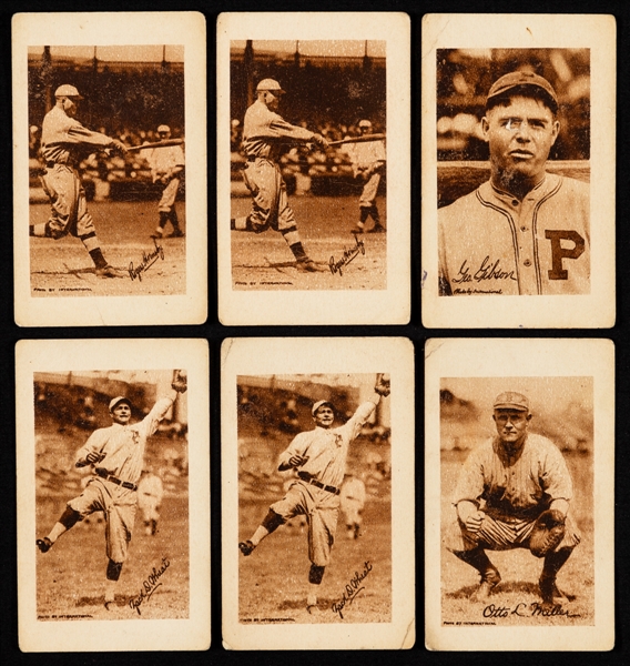 1923 Willards Chocolates V100 Baseball Card Collection of 13 Including Roger Hornsby (2), Zack Wheat (2) and George Gibson