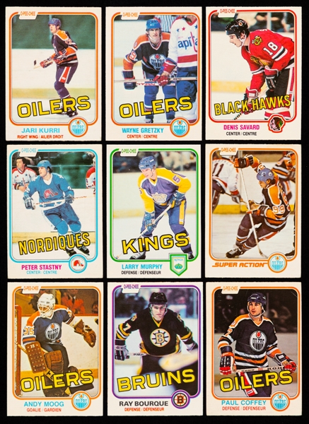 1981-82, 1982-83 & 1983-84 O-Pee-Chee Hockey Complete 396-Card Sets (3)