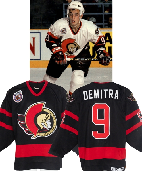 Ottawa Senators Game-Worn Jersey Attributed to Marc Fortier (1992-93 Inaugural Season) and Pavol Demitra (1993-94 Pre-Season) with Team LOA - Stanley Cup Centennial Patch!