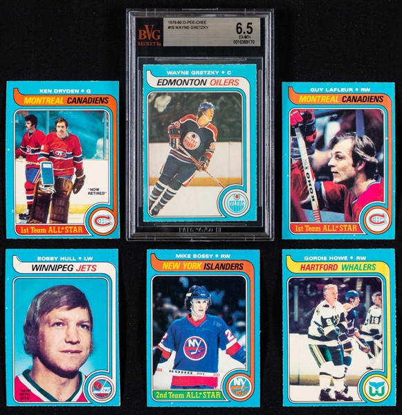 1979-80 O-Pee-Chee Hockey Complete 396-Card Set Including #18 HOFer Wayne Gretzky Rookie Card (Graded BVG 6.5)