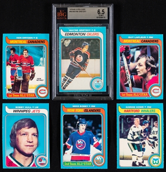 1979-80 O-Pee-Chee Hockey Complete 396-Card Set Including #18 HOFer Wayne Gretzky Rookie Card (Graded BVG 6.5)
