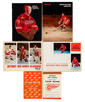 Detroit Red Wings 1960-1990 Yearbook and Fact Book Collection of 19 