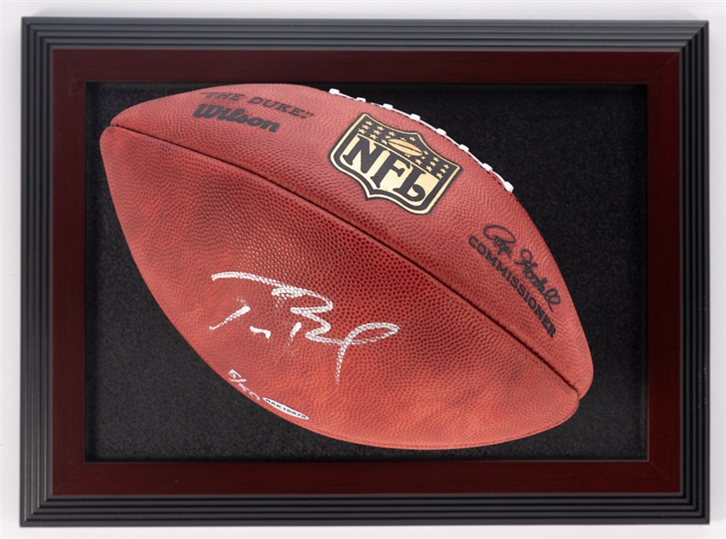 Tom Brady Signed Official Wilson "The Duke" NFL Limited-Edition Football with "2007 MVP" Laser Etching - Upper Deck Authenticated with COA