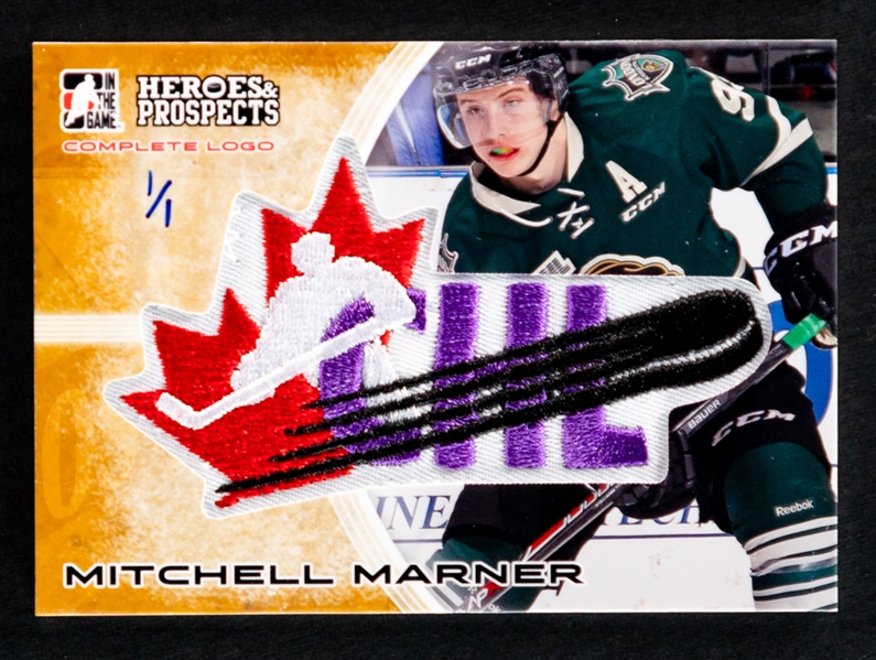 2014-15 ITG Heroes & Prospects Complete Logo Hockey Card #CL-MM Mitchell Marner (1/1)