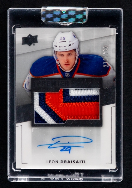 2014-15 Upper Deck Premier Rookies Auto Patch Hockey Card #119 Leon Draisaitl (270/299)