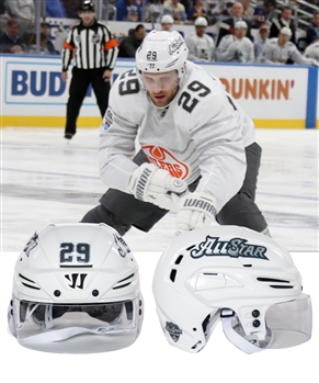 Leon Draisaitls 2020 NHL All-Star Game Signed Game-Worn Warrior Covert PX2 Pro Helmet with COA 