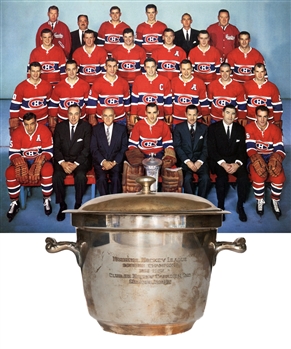 Marcel Bonins 1961-62 Montreal Canadiens NHL Championship Ice Bucket Award (8")