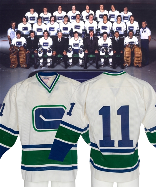 Vancouver Canucks 1977-78 #11 Team-Issued Game Jersey - Unofficially Retired Number for Wayne Maki by the Canucks