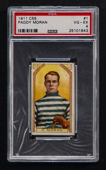 1911-12 Imperial Tobacco C55 Hockey Card #1 HOFer Paddy Moran - Graded PSA 4