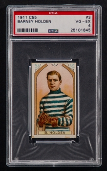1911-12 Imperial Tobacco C55 Hockey Card #3 Barney Holden - Graded PSA 4